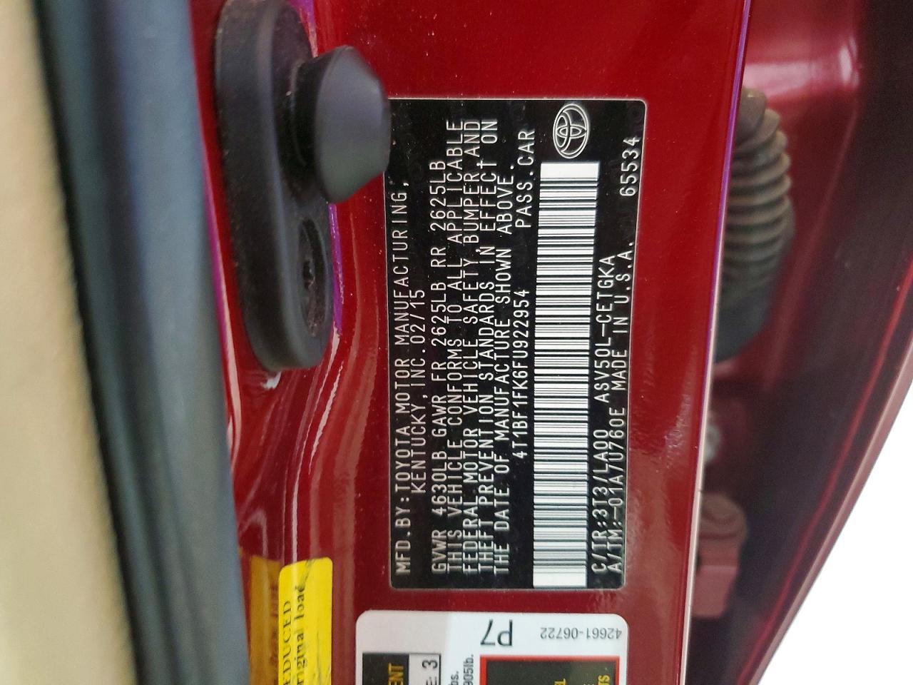 2015 Toyota Camry xle