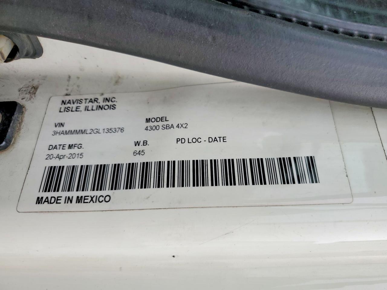 2016 International 4300 Refrigerated BOX Truck
