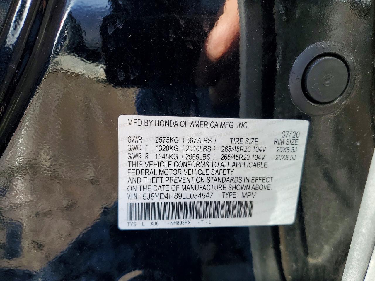 2020 Acura Mdx Advance