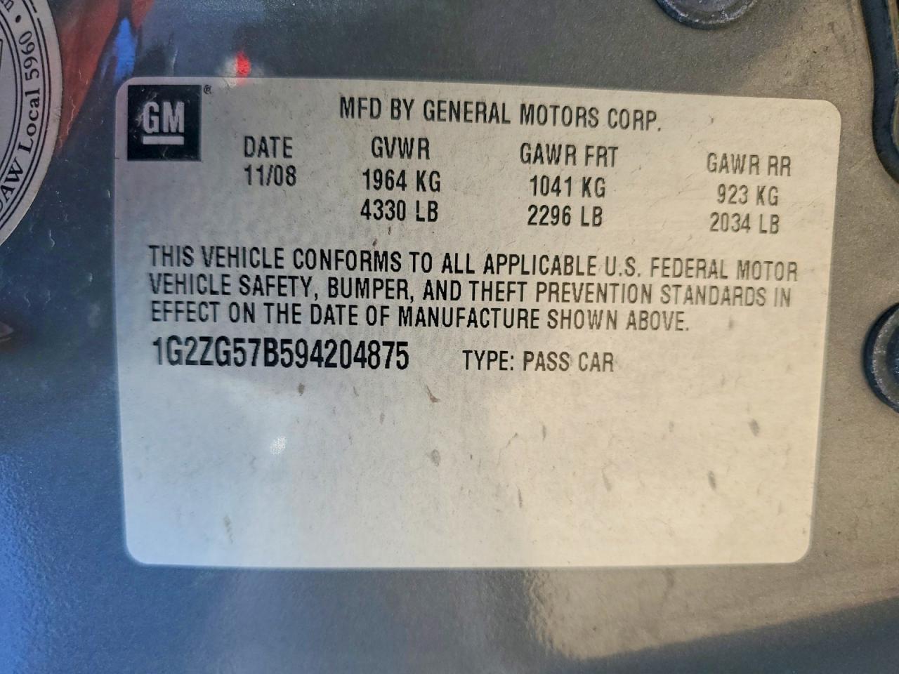2009 Pontiac G6