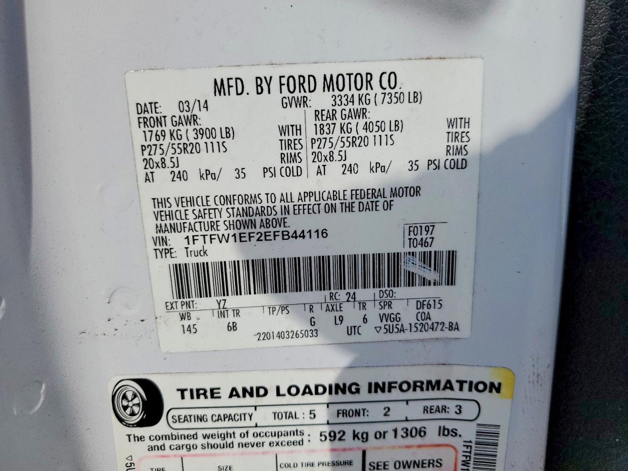 2014 Ford F150 Supercrew