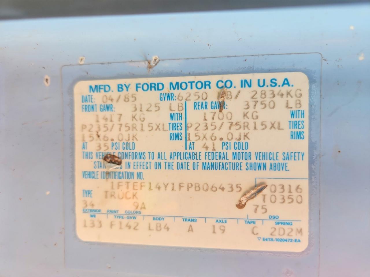 1985 Ford F150