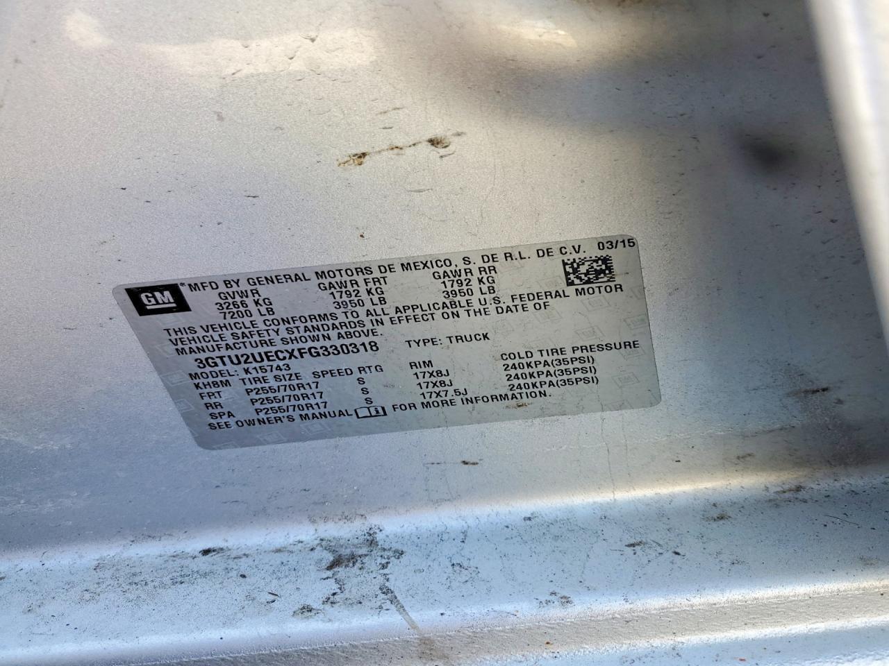 2015 GMC Sierra K1500 SLE