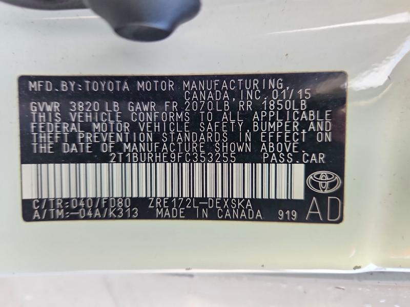 2015 Toyota Corolla s Plus