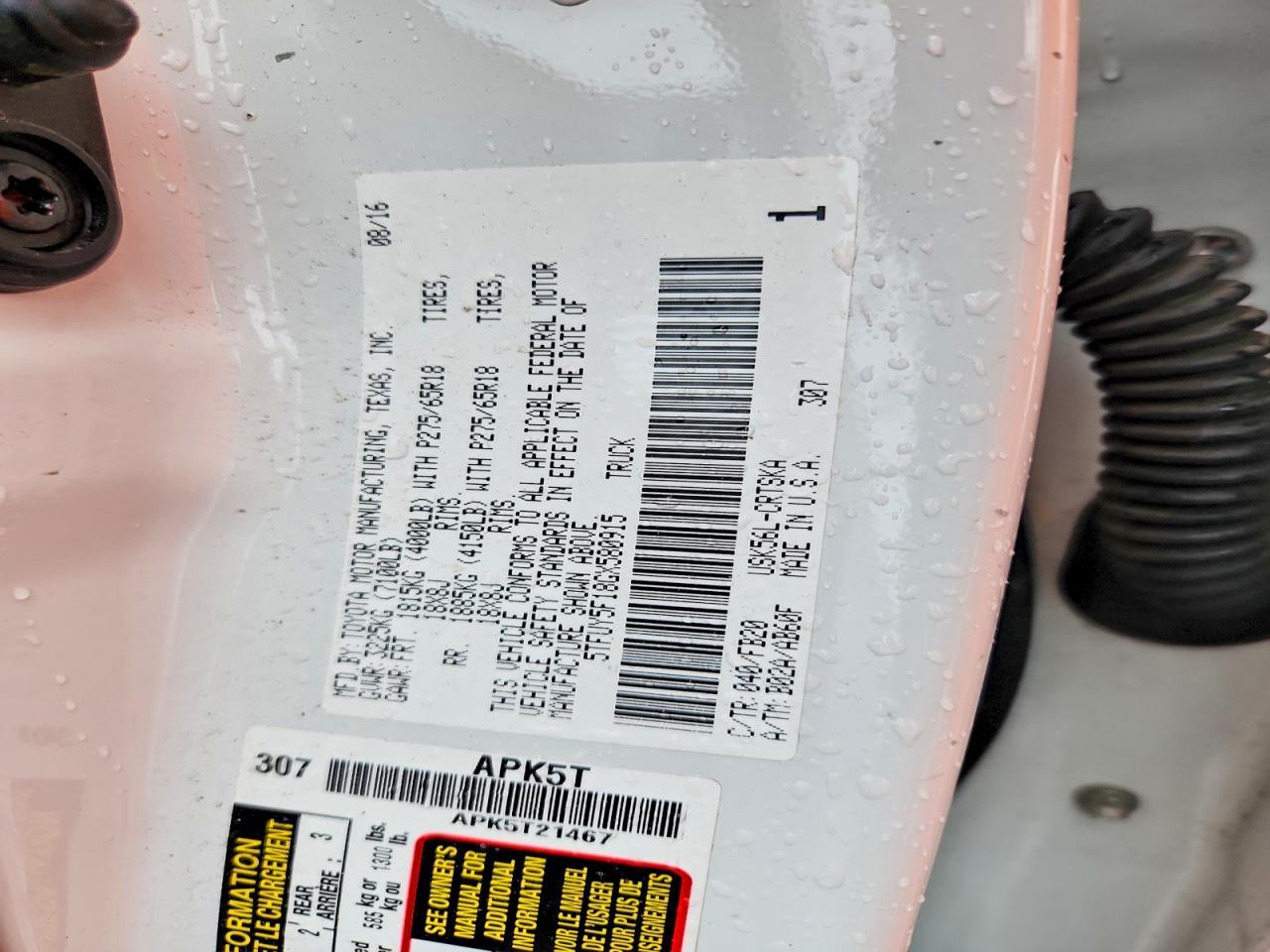 2016 Toyota Tundra SR5