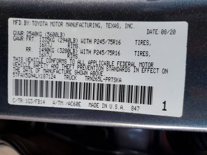 2020 Toyota Tacoma SR