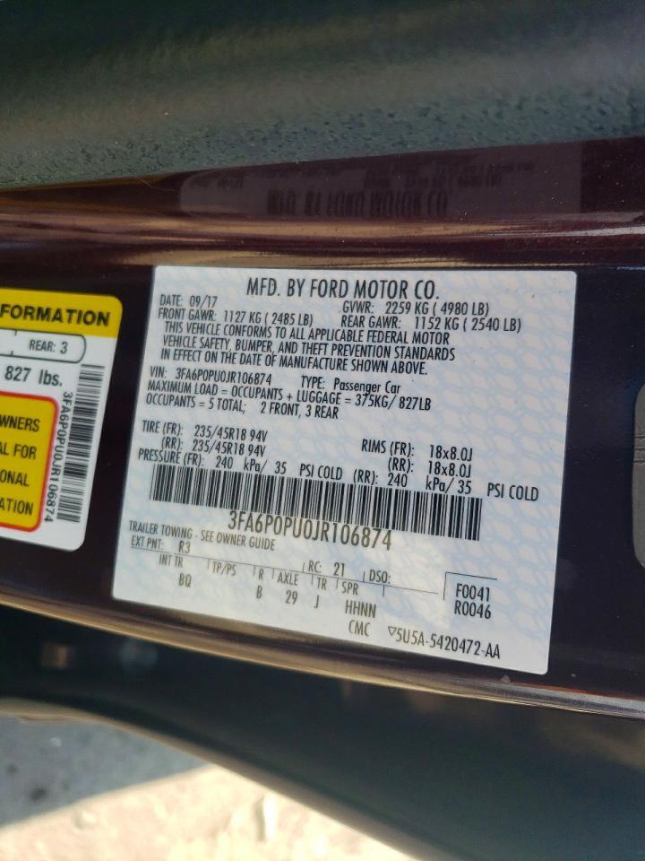 2018 Ford Fusion se Phev
