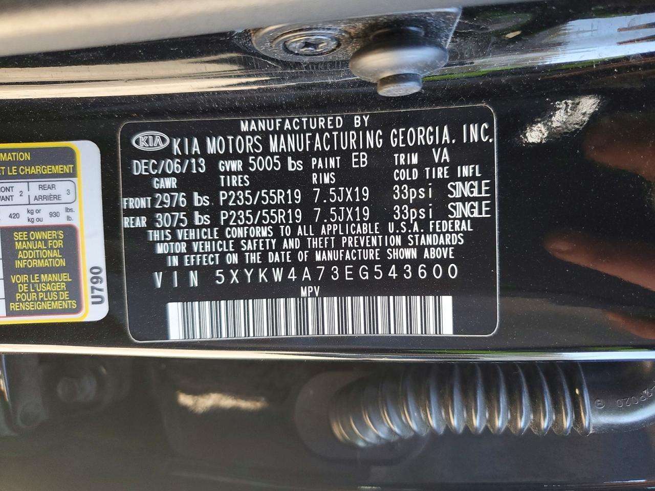 2014 KIA Sorento sx