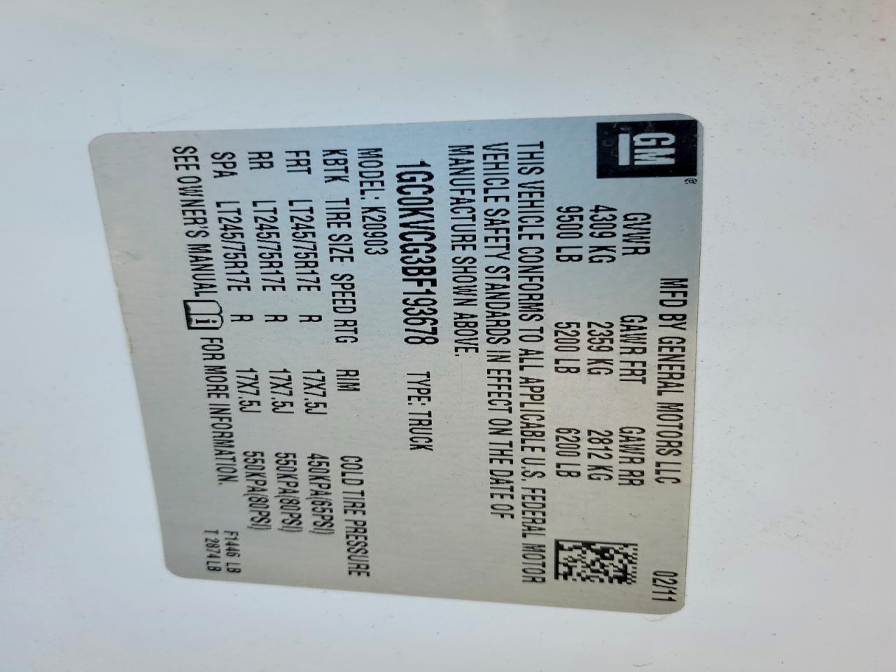 2011 Chevrolet Silverado K2500 Heavy Duty