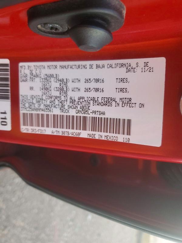 2022 Toyota Tacoma trd Off-road