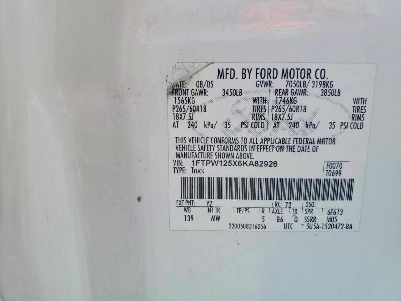 2006 Ford F150 Supercrew