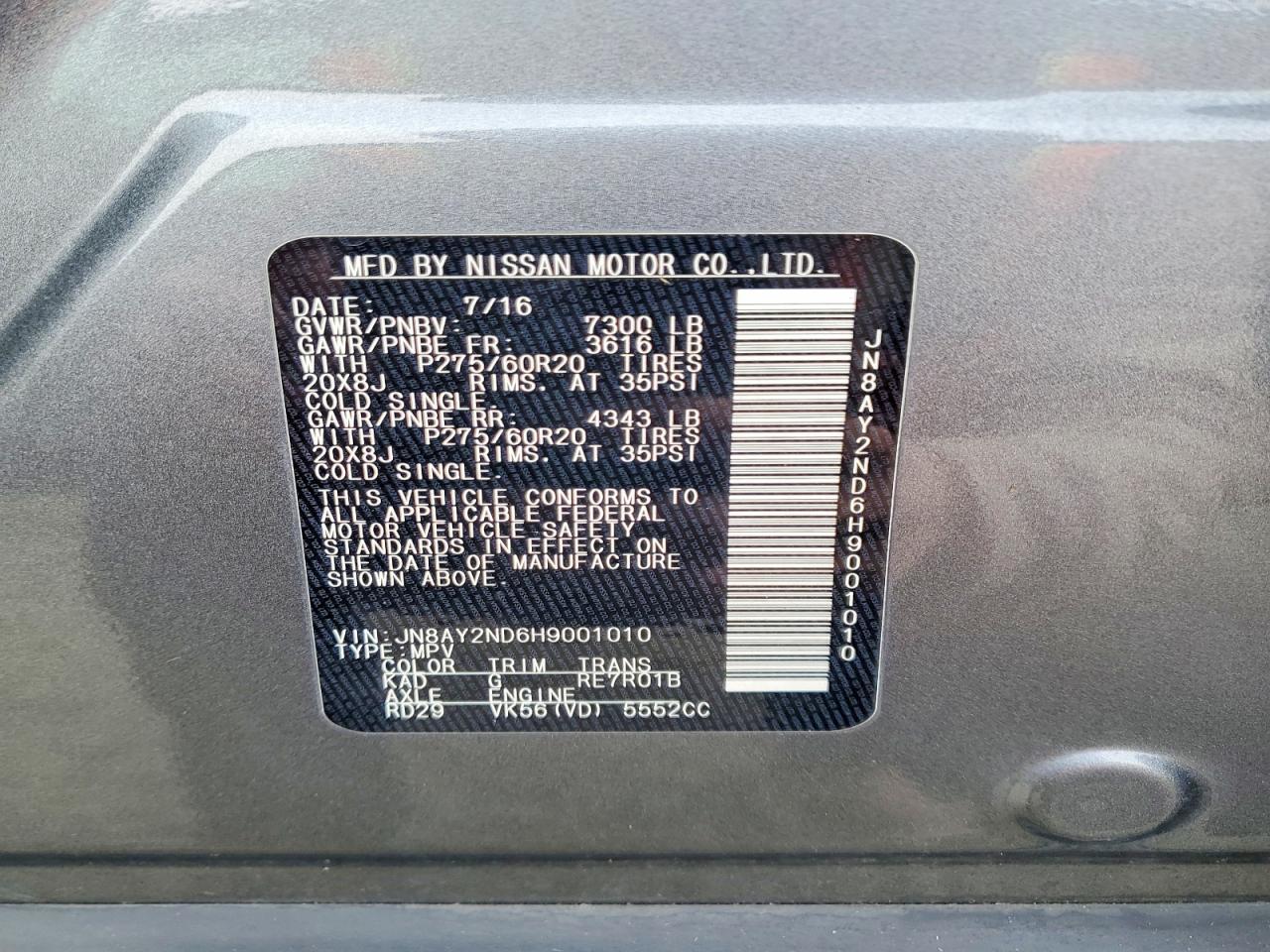 2017 Nissan Armada sl