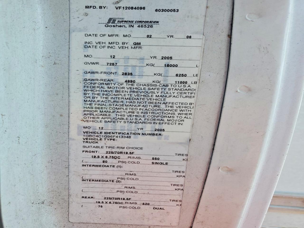 2006 Chev Rolet C40 BOX Truck