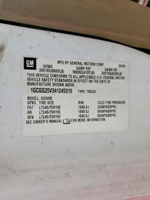 2004 Chev Rolet Express 2500 Utility / Service Van