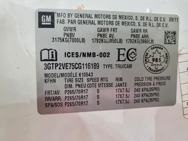 2012 GMC Sierra K1500 SLE