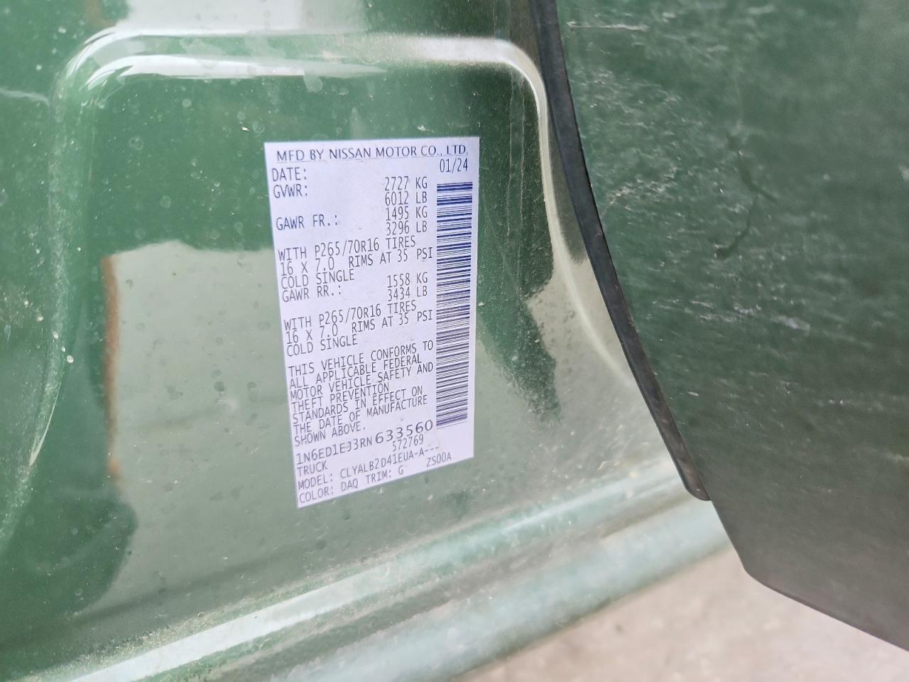 2024 Nissan Frontier SV