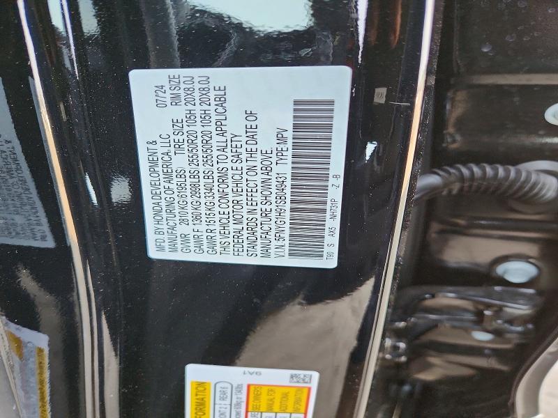 2025 Honda Pilot Black