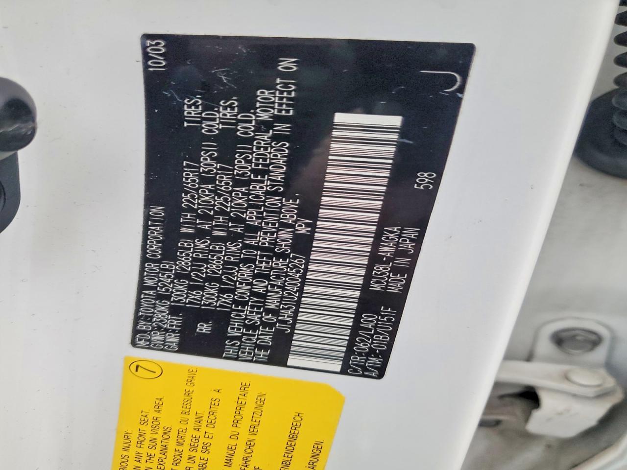 2004 Lexus Rx 330 Base