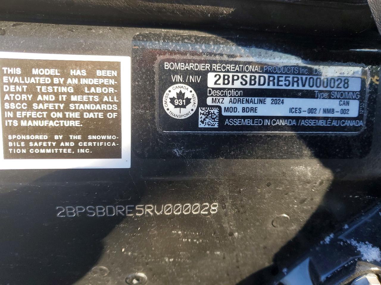 2024 Skidoo 2024 SKI-DOO Snowmobile