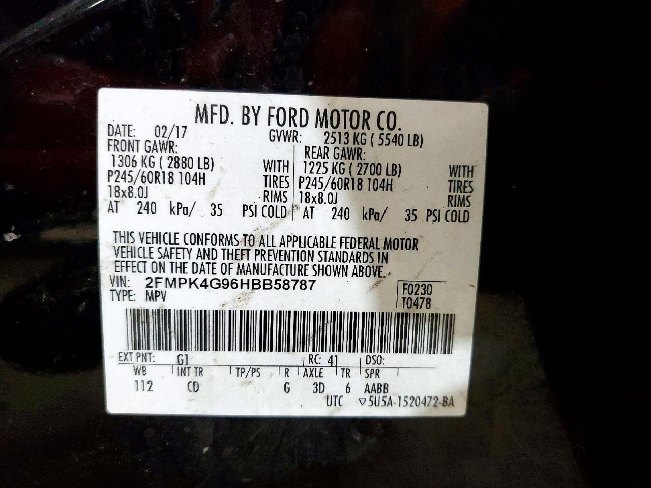 2017 Ford Edge se