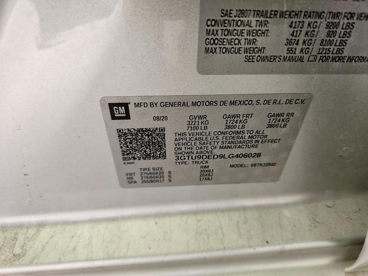2020 GMC Sierra K1500 SLT