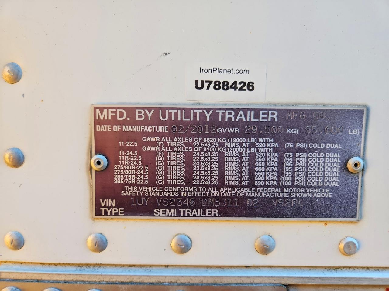 2013 Utility Trailer Manufactu Trailer