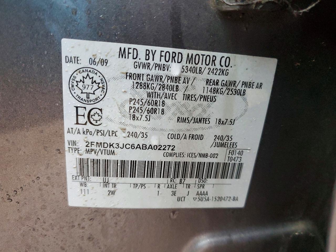 2010 Ford Edge sel