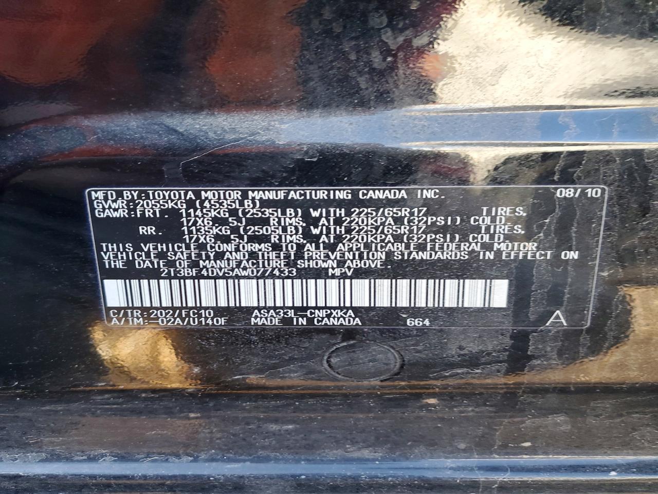 2010 Toyota Rav4 Base