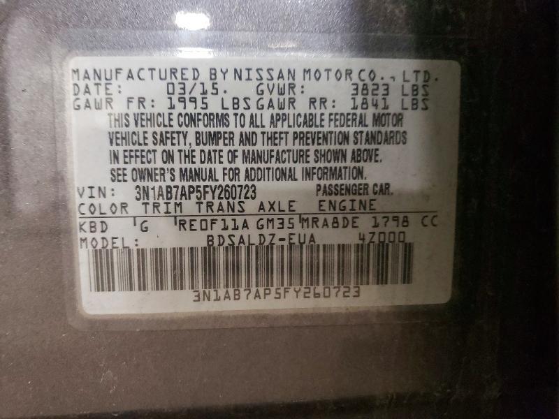 2015 Nissan Sentra sv