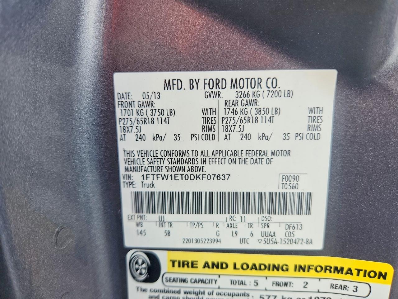 2013 Ford F150 Supercrew