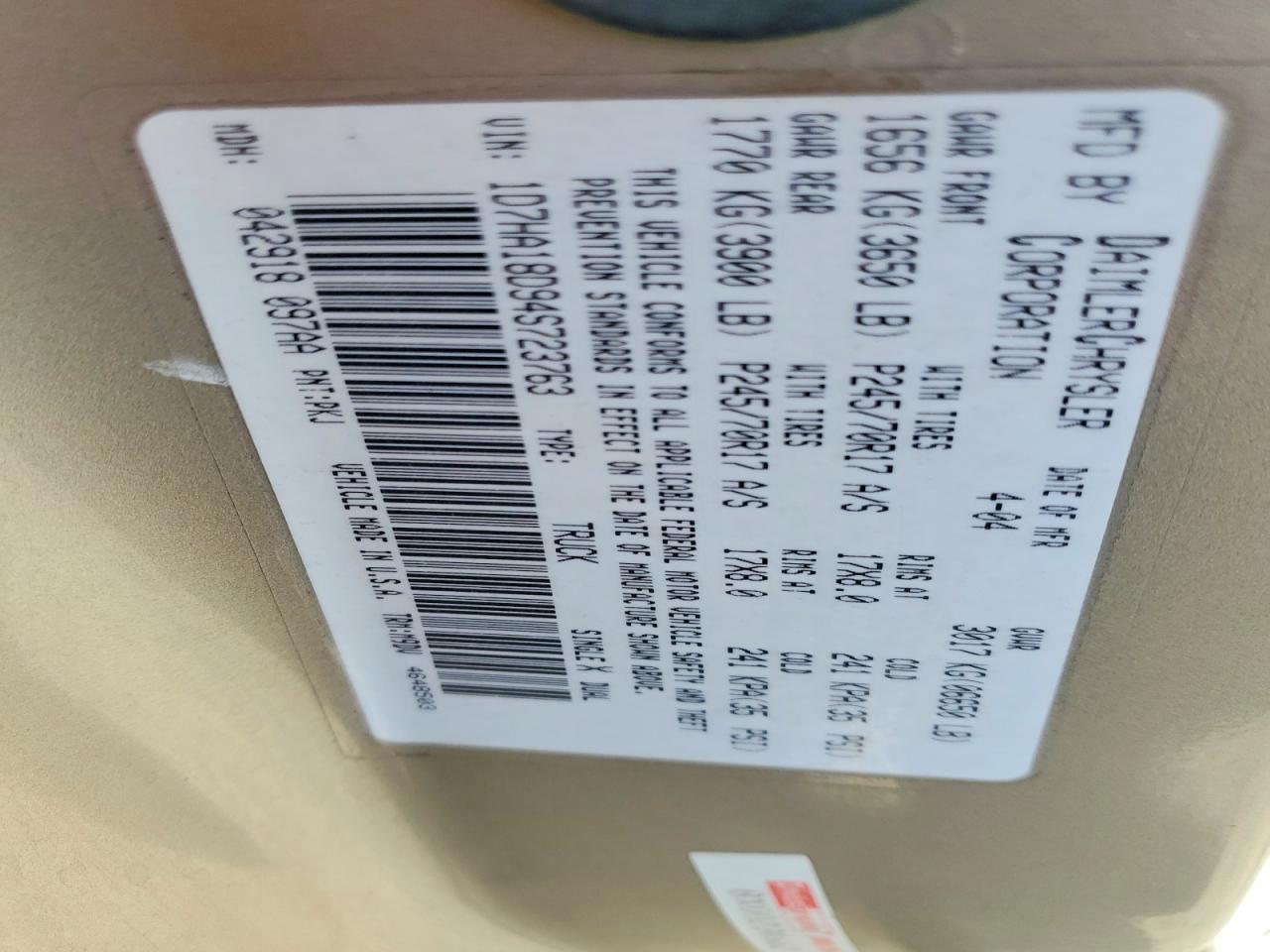 2004 Dodge RAM 1500 ST