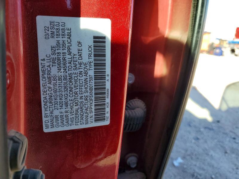 2022 Honda Ridgeline RTL