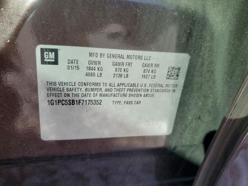 2015 Chevrolet Cruze lt