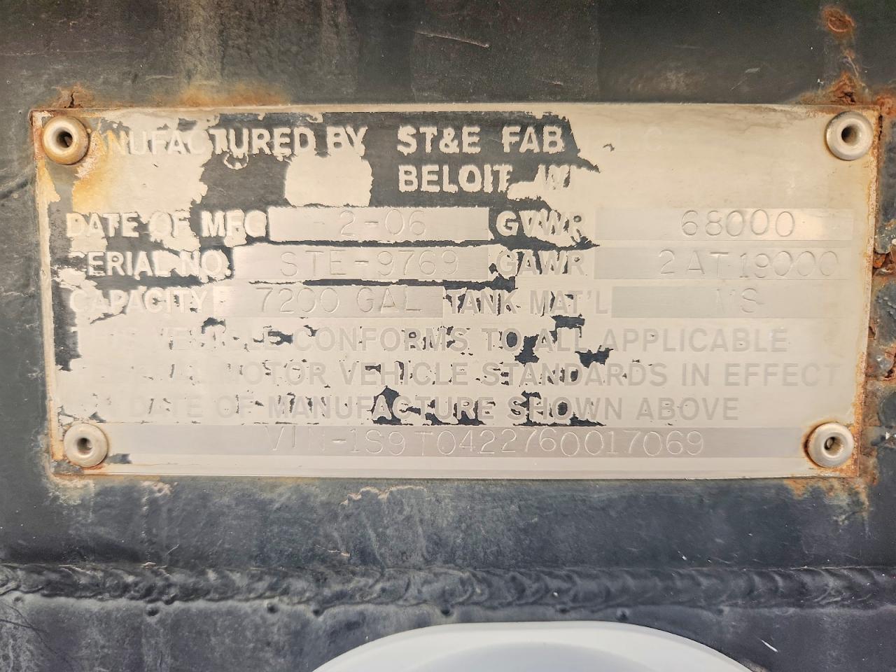 2006 STE Stainsteel-Tank Trailer