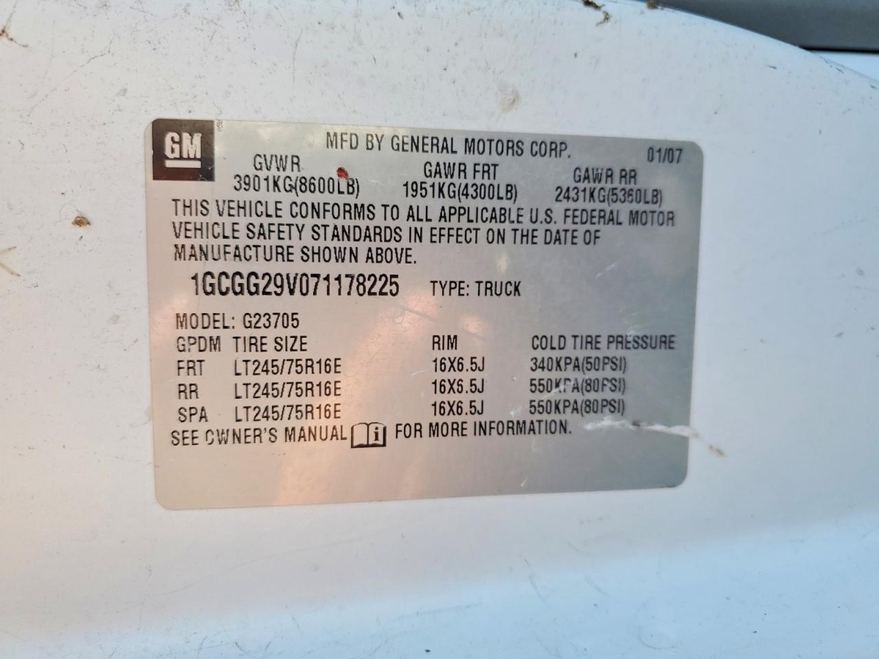 2007 Chevrolet Express G2500
