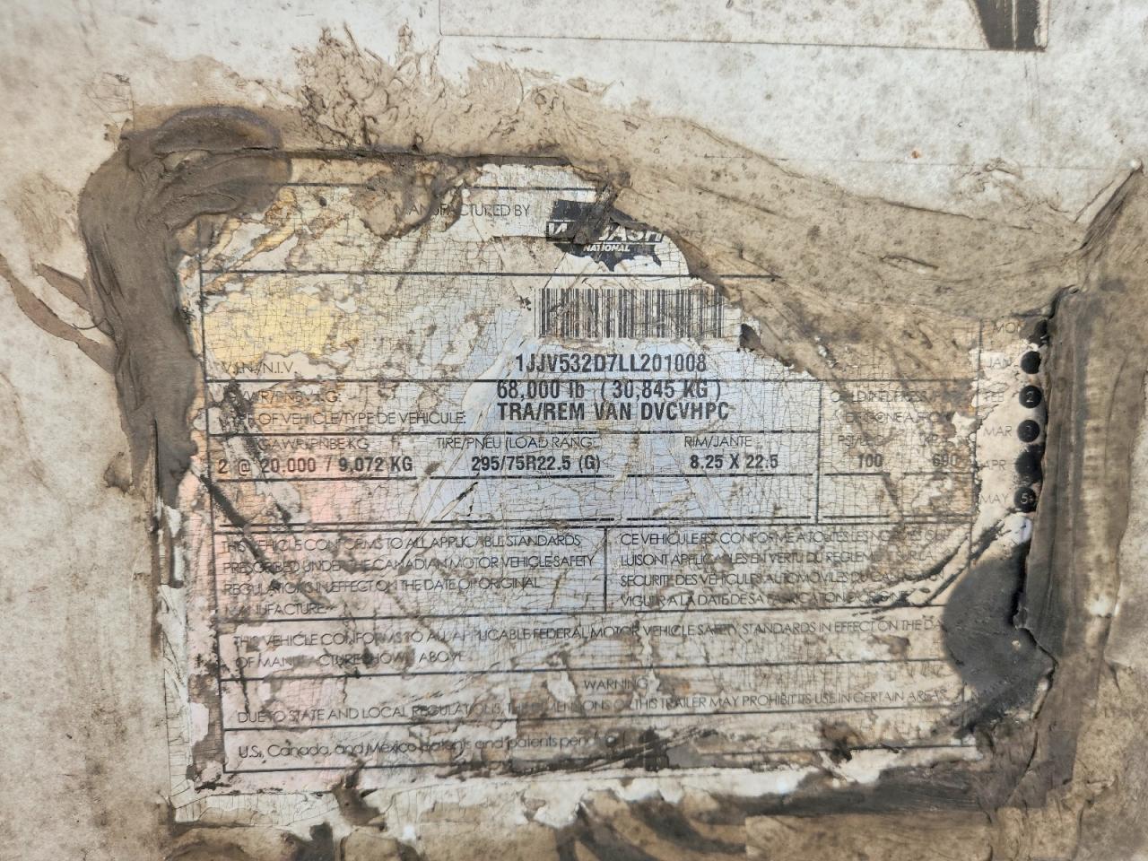 2020 Wabash Dvcvhpc DRY Van Trailer