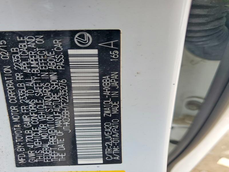 2015 Lexus Ct 200h Base