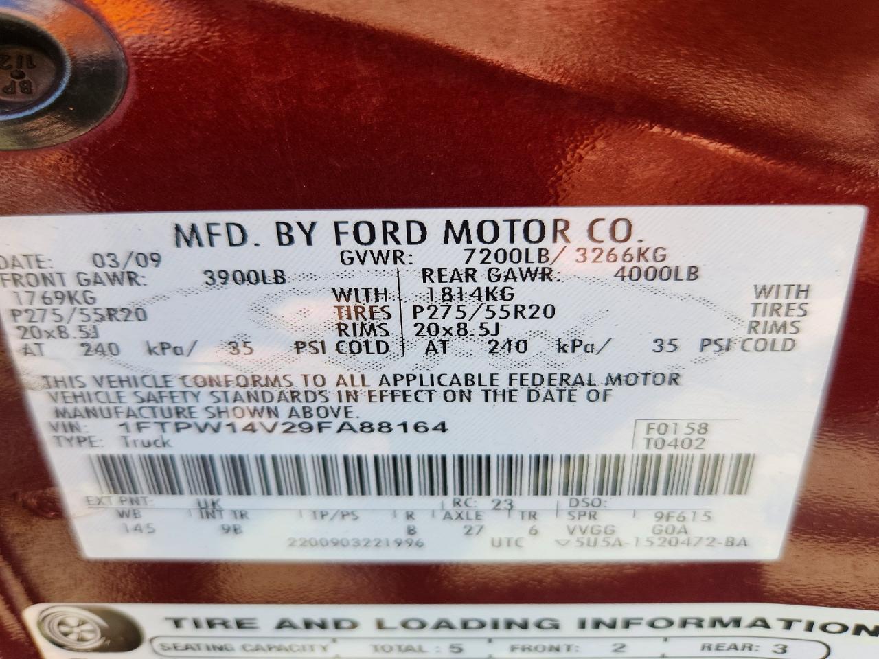 2009 Ford F150 Supercrew