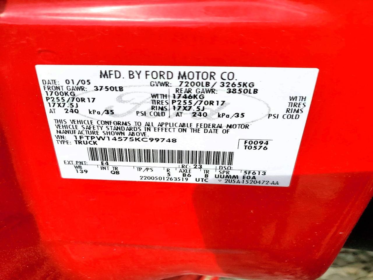 2005 Ford F150 Supercrew