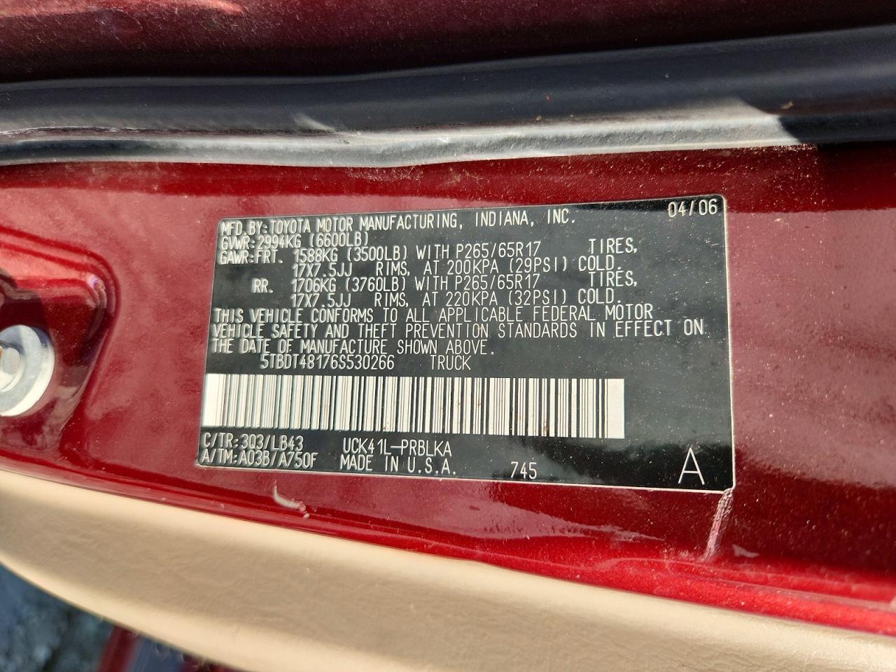 2006 Toyota Tundra Limited
