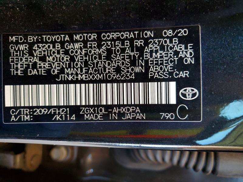 2021 Toyota C-hr le