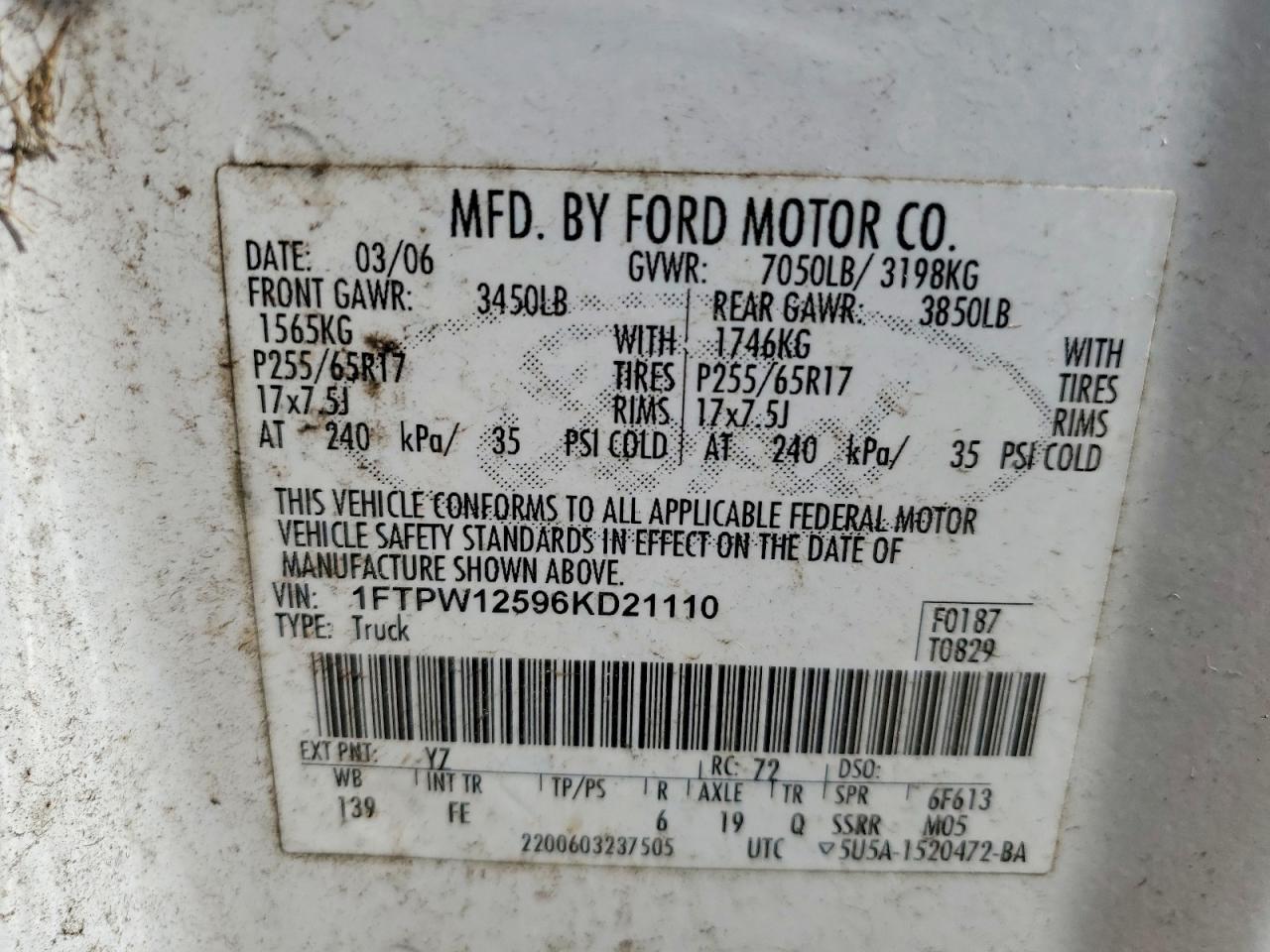 2006 Ford F150 Supercrew