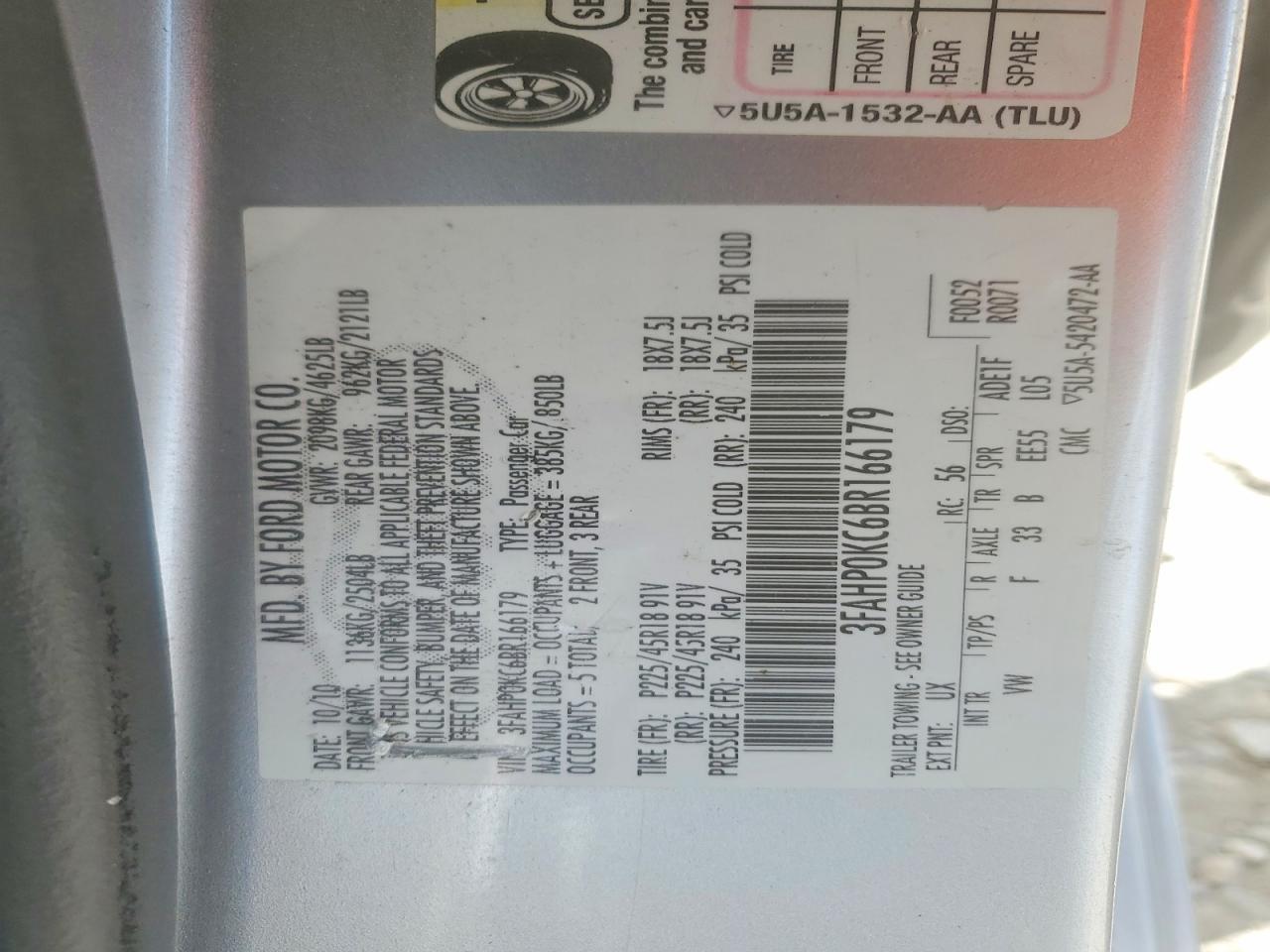 2011 Ford Fusion Sport