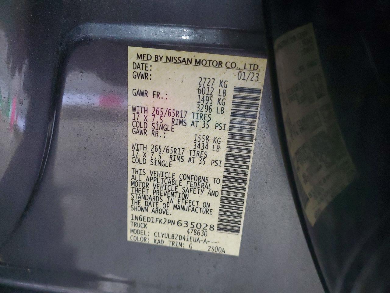 2023 Nissan Frontier SV