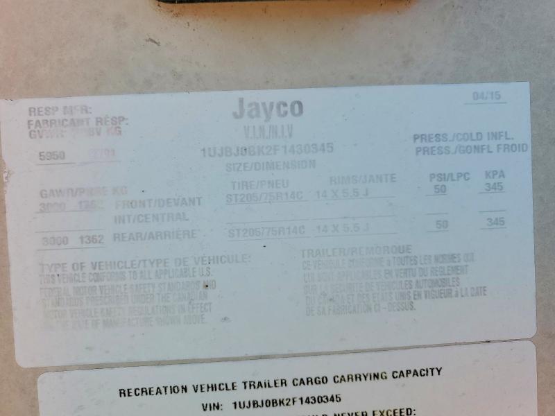 2015 Jayco White Hawk