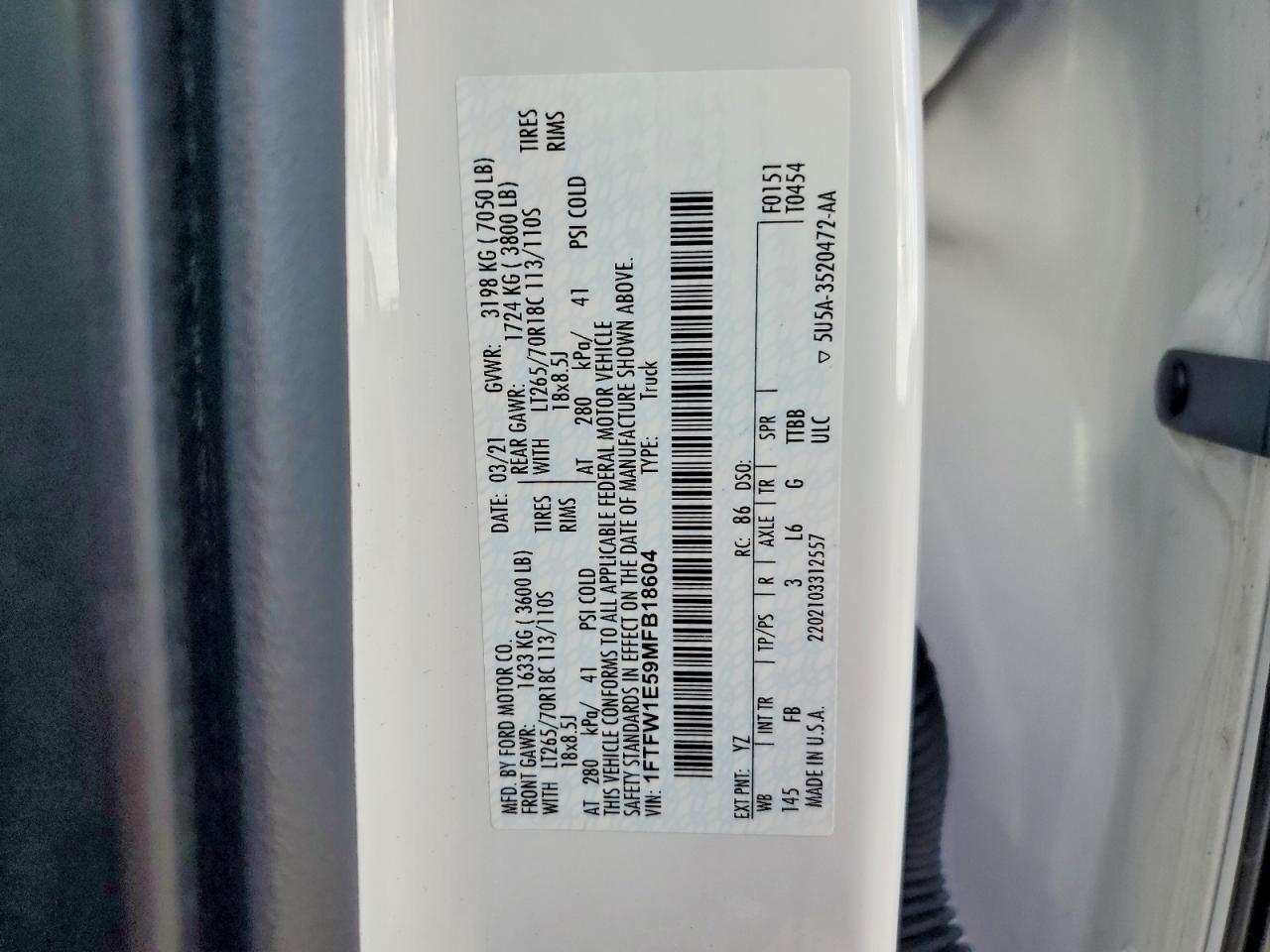 2021 Ford F150 Supercrew