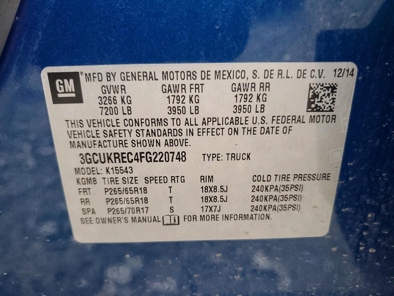 2015 Chevrolet Silverado K1500 LT