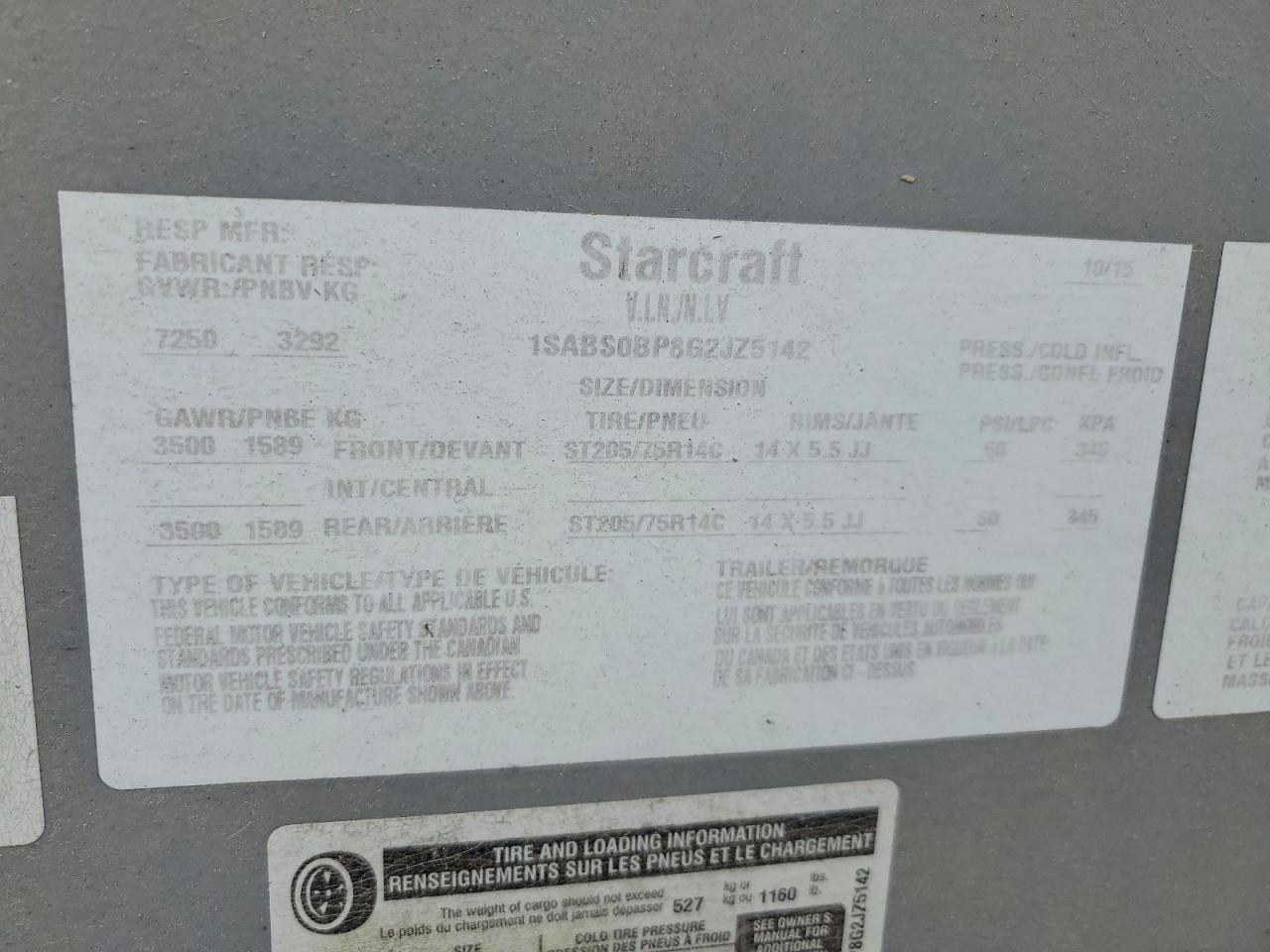 2016 Starcraft Camper