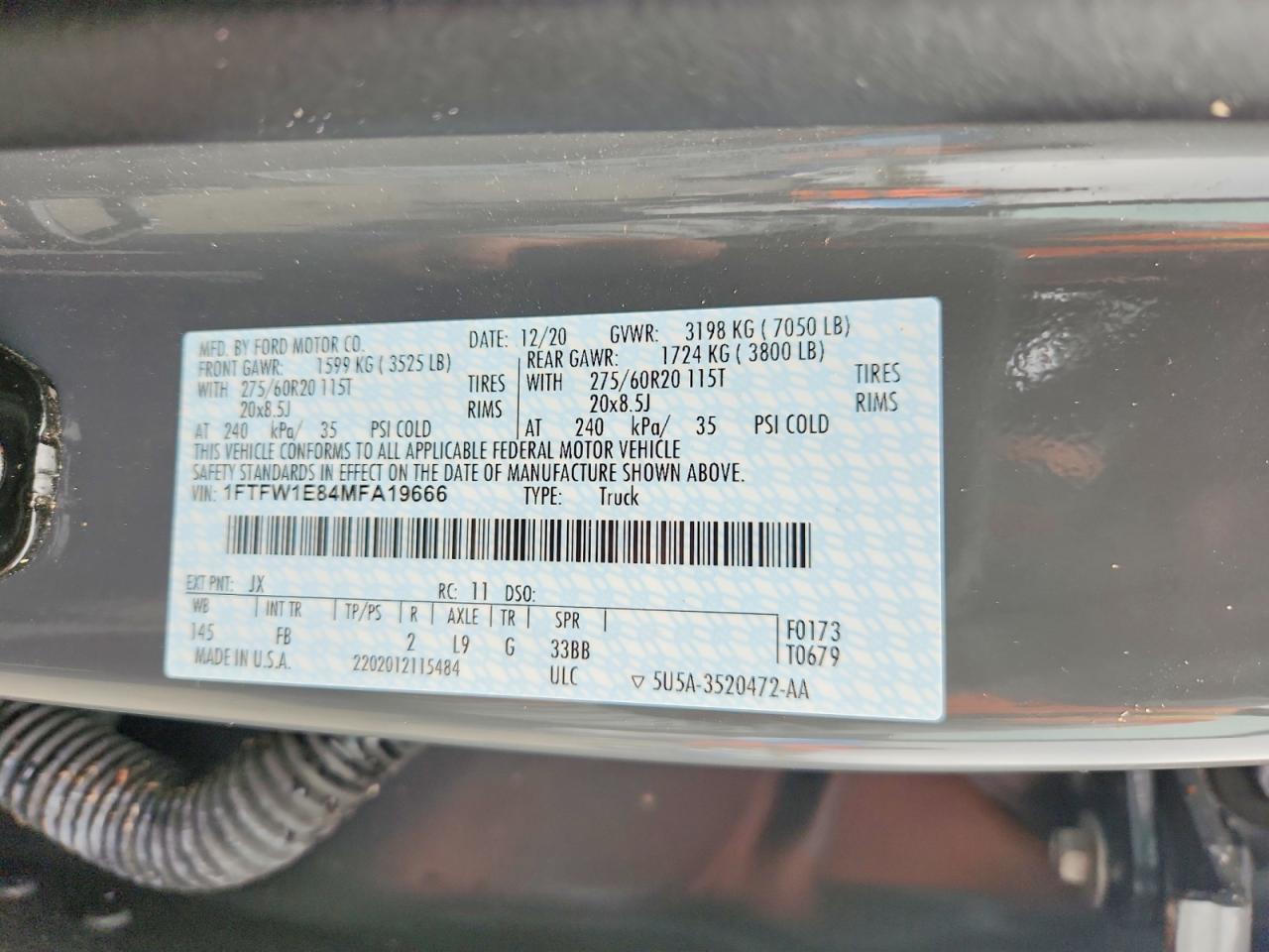 2021 Ford F150 Supercrew