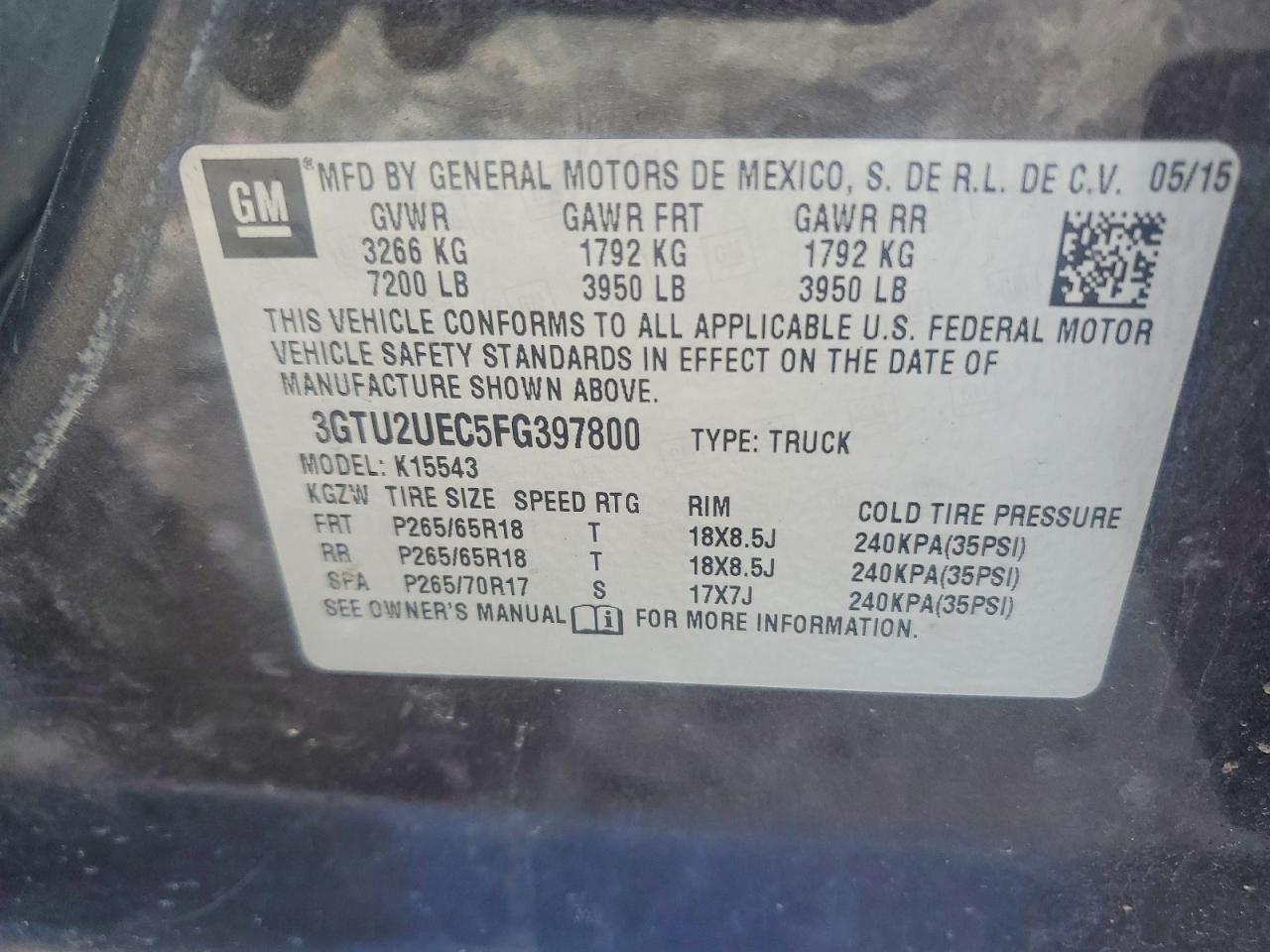 2015 GMC Sierra K1500 SLE
